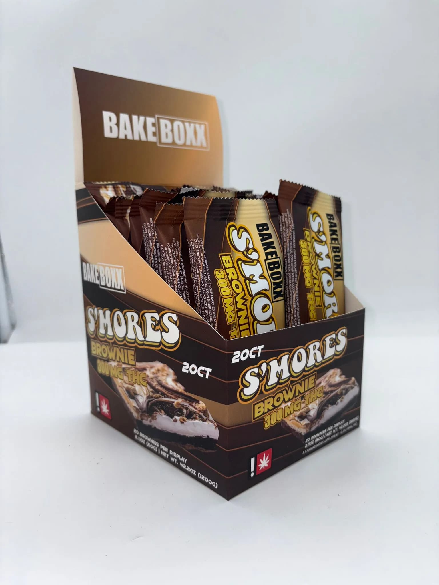 A full on box of 20ct of thc edibles S'mores Brownie 300mg thc
