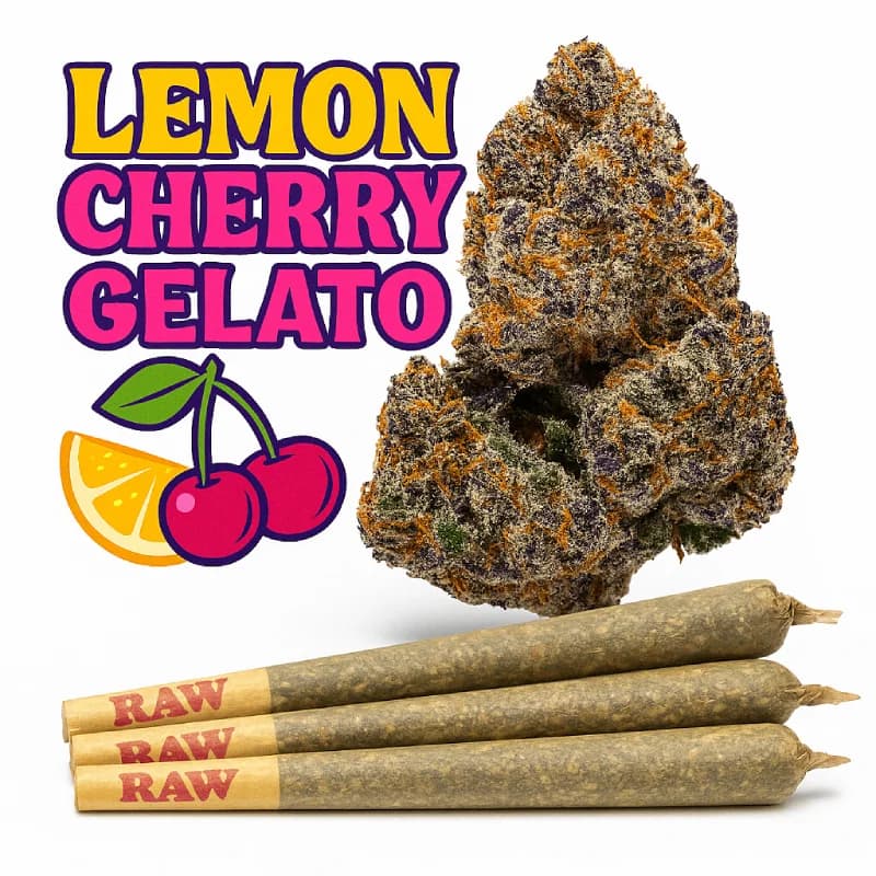 Lemon Cherry Gelato Diamond Infused THCa Pre roll (1.5g)